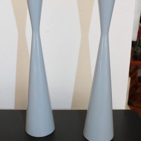 CK13125N Two Matching Alumium Candle Stick Holders 26cm High 6 euros