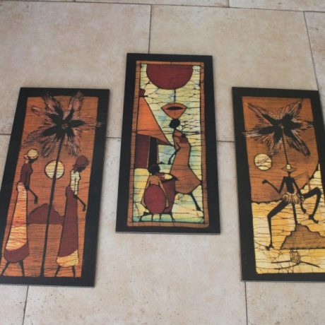 CK14064N Set Of Three African Themed Prints 22cm x 49cm 15 euros